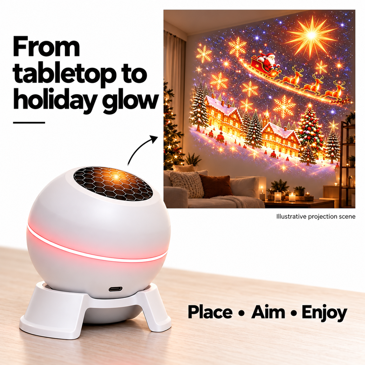 SantaGlow™ Christmas Projector