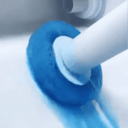 ClickClean toilet brush head released after cleaning