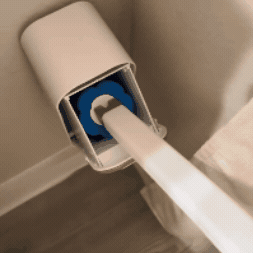 ClickClean toilet brush cleaning under the rim
